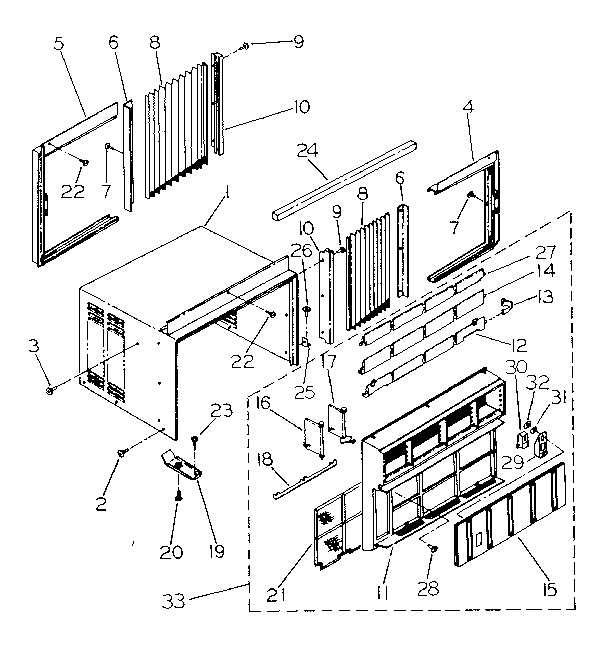 Cabinet and front panel