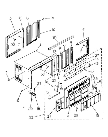 Cabinet and front panel