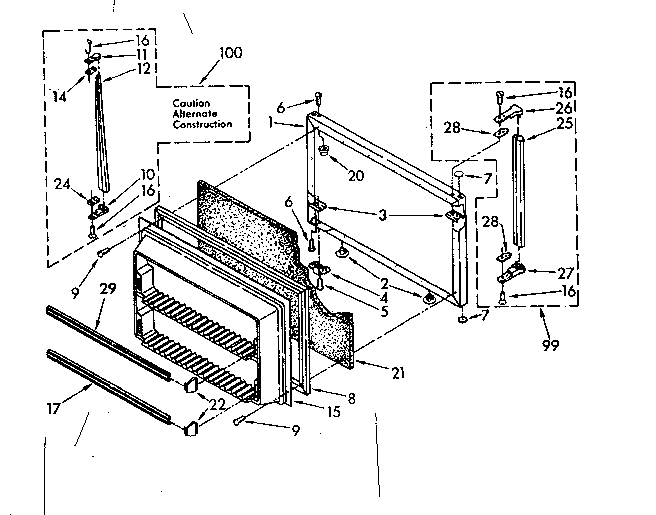 Freezer door parts