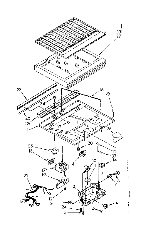 Compartment separator and control parts
