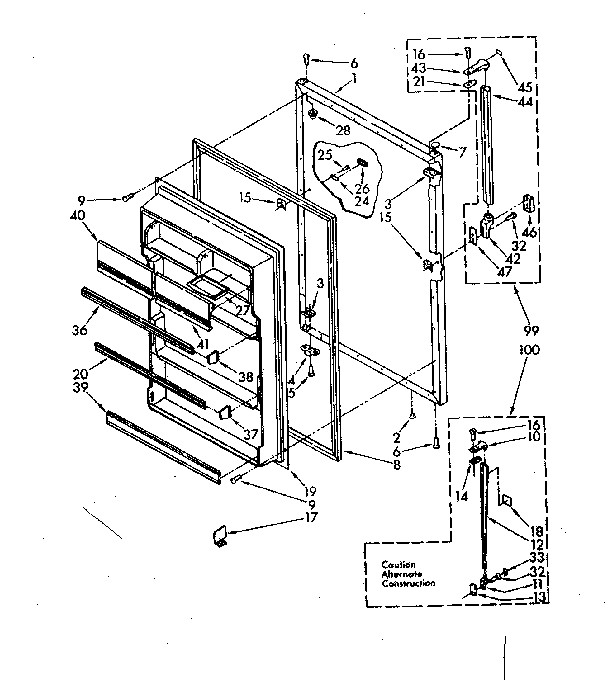 Refrigerator door parts