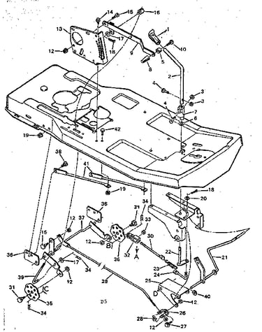 Blade housing suspension