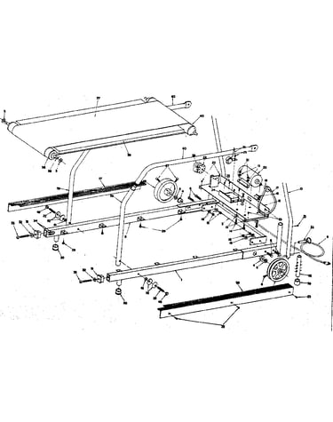 Frame and walking belt assembly