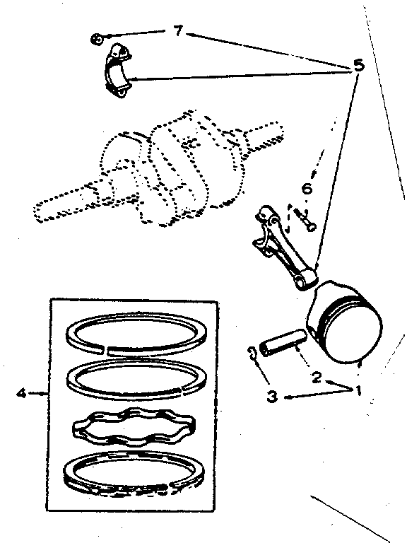 Piston and rod