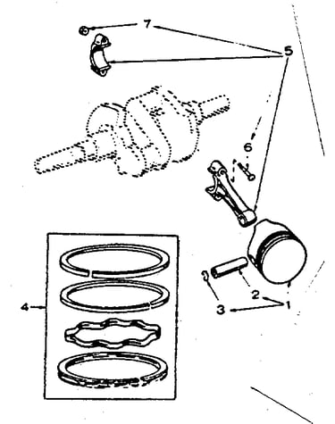 Piston and rod