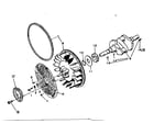 Onan B43M-GA016 crankshaft and fylwheel diagram