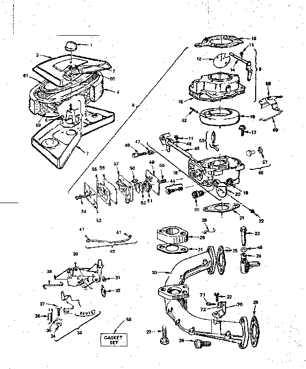 AIR CLEANER AND CARBURETOR