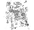 Briggs & Stratton 402707-0186-01 cylinder, crankshaft, and engine base group diagram