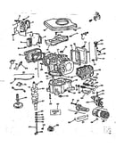Cylinder, crankshaft, and engine base group