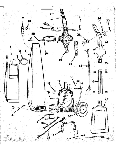 Handle and bag housing