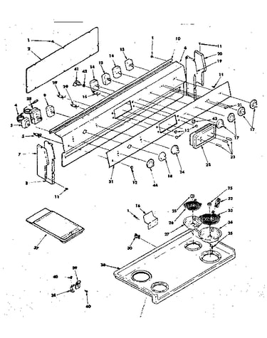 Backguard and cooktop assembly