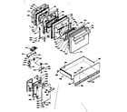 Kenmore 6289468214 doors, latch mechanism and drawer assemblies diagram