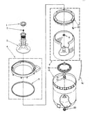 Agitator, basket and tub