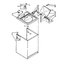 Kenmore 11082670600 top and cabinet parts diagram