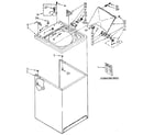Kenmore 11082477600 top and cabinet diagram