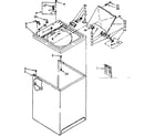 Kenmore 11082467600 top and cabinet parts diagram