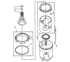 Kenmore 11082467300 agitator, basket and tub parts diagram