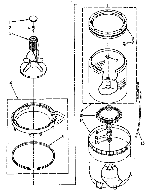Agitator, basket and tub parts