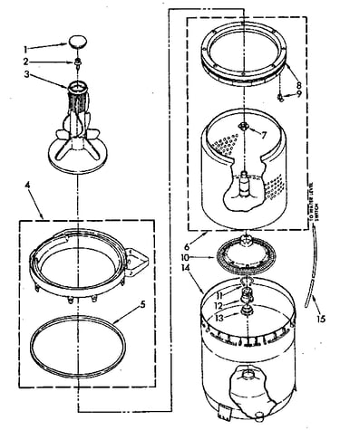 Agitator, basket and tub parts