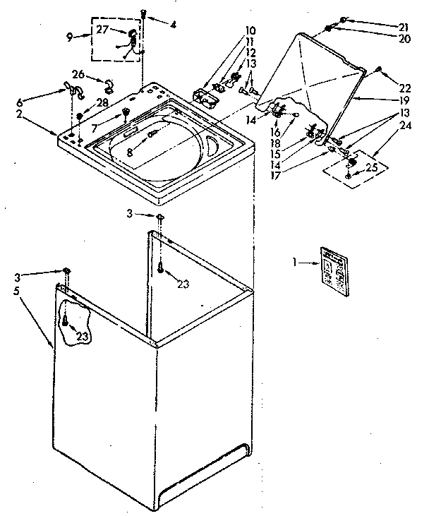 Top and cabinet