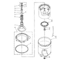 Kenmore 11082670810 agitator, basket and tub parts diagram