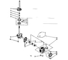 Kenmore 11082670710 brake, clutch, gearcase, motor and pump parts diagram
