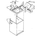 Kenmore 1108272700 top and cabinet parts diagram