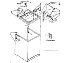 Kenmore 1108271610 top and cabinet parts diagram