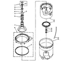Kenmore 1108271610 agitator, basket and tub parts diagram