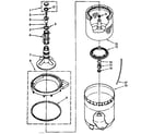 Kenmore 11082671800 agitator, basket and tub parts diagram