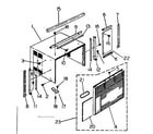 Kenmore 2538751211 cabinet and front parts diagram