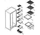 Kenmore 2538489080 shelves diagram