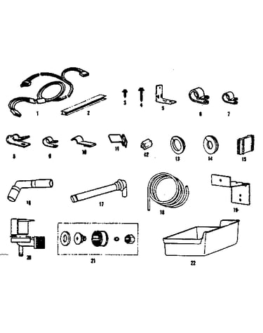 Ice maker installation parts