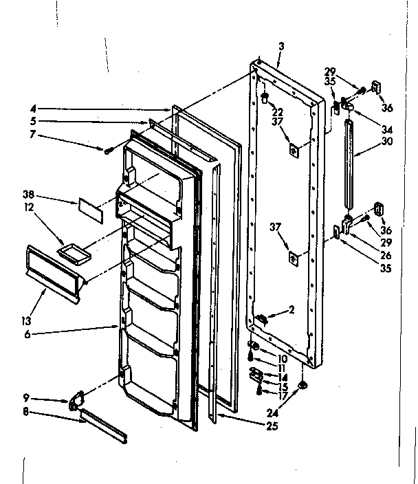 Refrigerator door