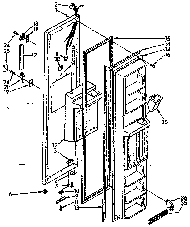 Freezer door parts