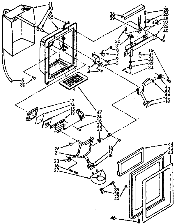 Dispenser front parts
