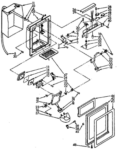 Dispenser front parts
