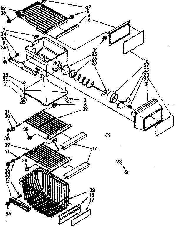 Freezer interior parts