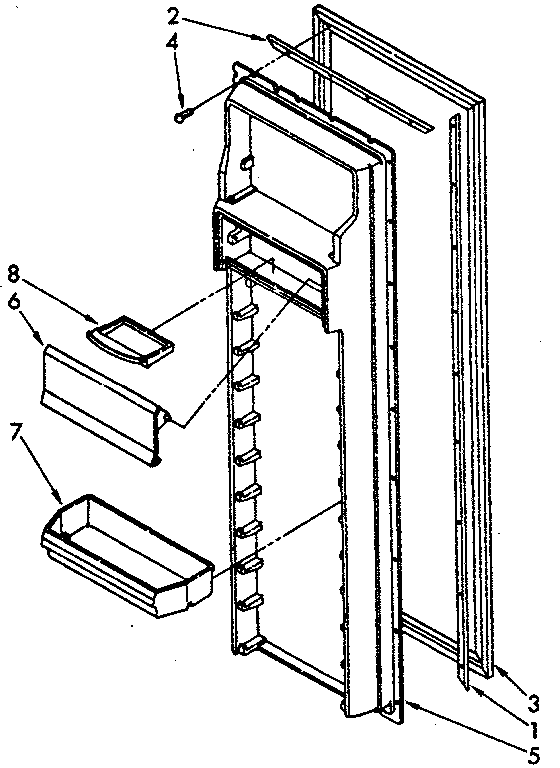 Refrigerator interior door panel parts