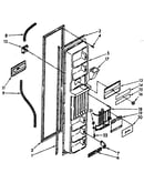 Freezer interior door panel parts