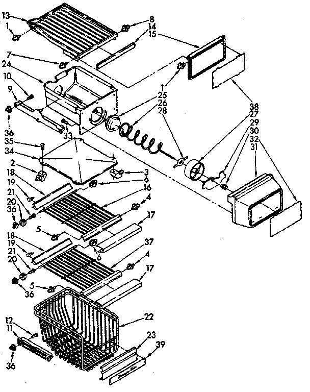Freezer interior parts