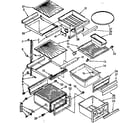 Kenmore 1068576970 refrigerator interior parts diagram