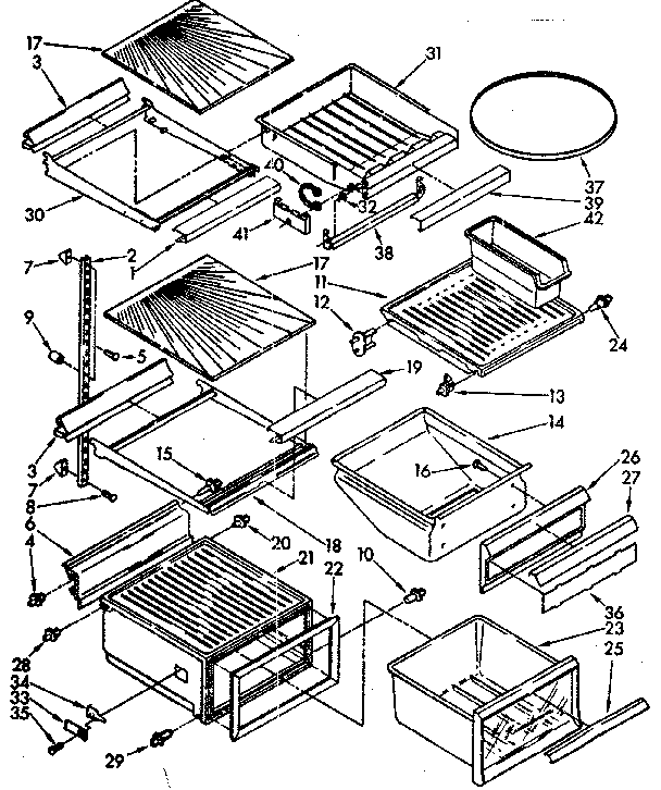 Refrigerator interior parts