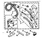 Kenmore 1162743580 hose and attachment parts diagram