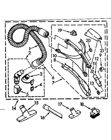 Hose and attachment parts