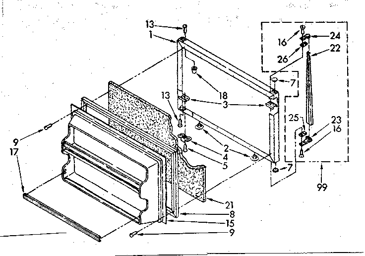 Freezer door parts