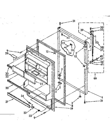 Refrigerator door parts