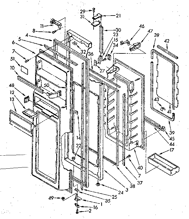 Refrigerator door parts