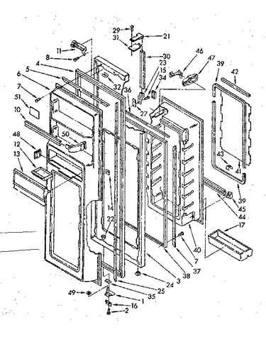 Refrigerator door parts