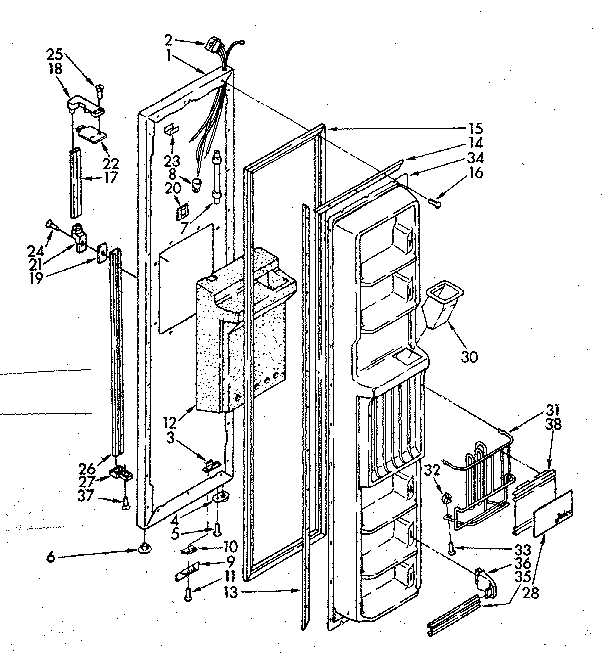 Freezer door parts